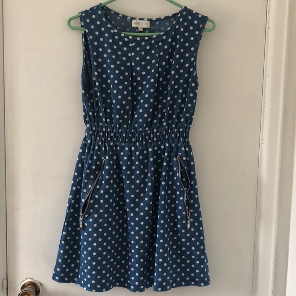 Denim dress with zipper pockets - Picture 1 of 5